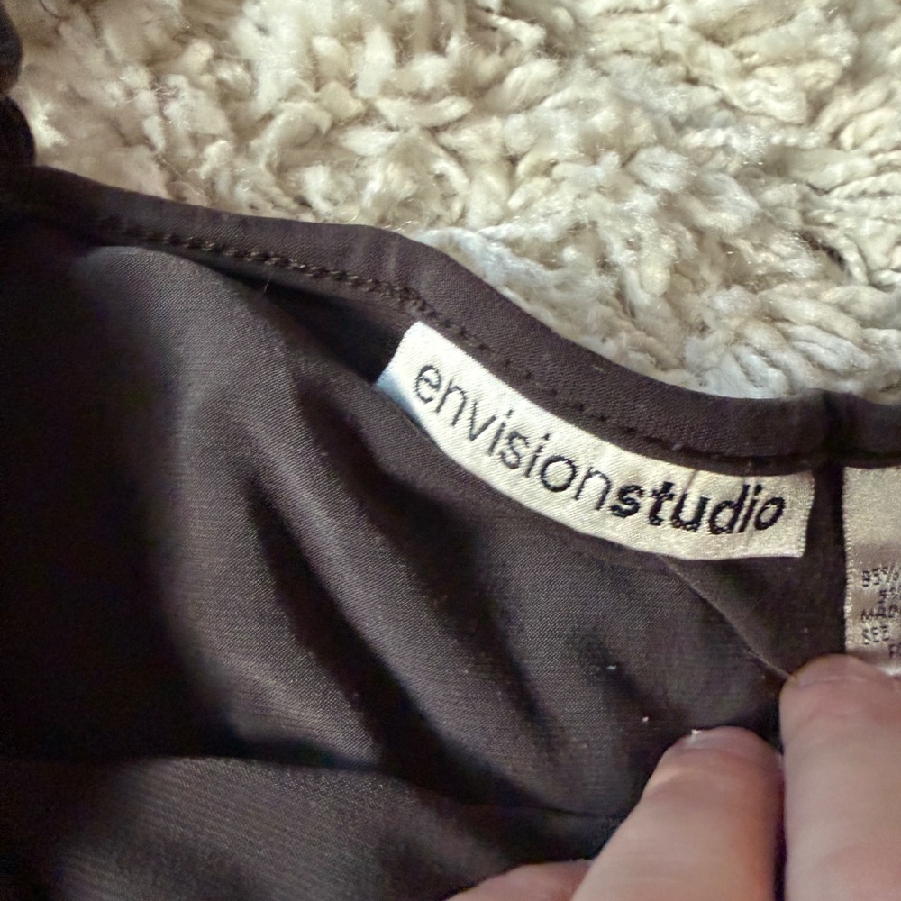 Elegant Envision studio sleek comfy material dark brown Women's Camisole. This e - Picture 5 of 8